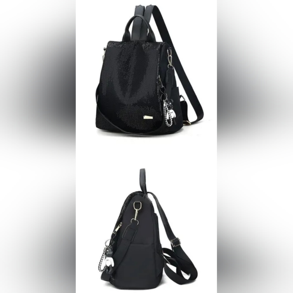 Sequin Multifunction Backpack / Shoulder Bag For … - image 7